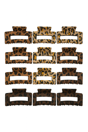Set 12 Cleme Par 11cm Leopard – Accesorii Matte Animal Print Rezistente [1]