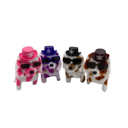 Set 4 Catelusi Interactivi cu Ochelari si Palarie Sheriff – Se Misca si Latra [1]