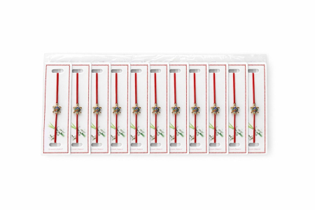 Set 24 bratari martisor cu snur rosu elastic, broscuta testoasa aurie cu strasuri [2]