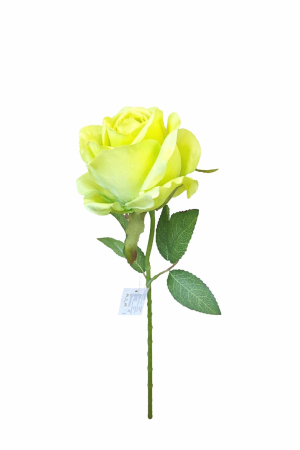 Flori Artificiale - Trandafir artificial verde crud calitate superioara 50 cm diametru floare 7 cm