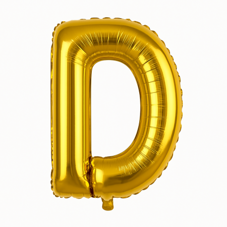 Articole pentru Casa Engros - Balon folie litera D auriu 35 cm, decor aniversari si petreceri, 1 buc