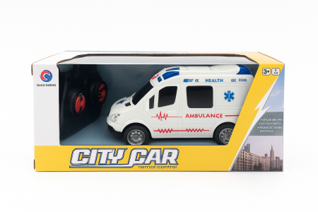 Ambulanta cu radiocontrol 24x12 cm, City Car, model realist, cu telecomanda [1]