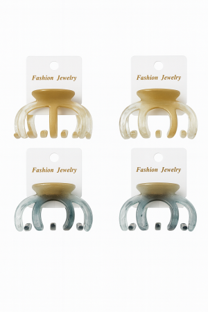 Set 6 Cleme Par 6cm Model Transparent – Prindere Puternica, Culori Naturale [1]