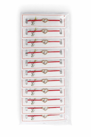 Set 24 Bratari Martisor cu Inima Aurie, Strasuri si Talisman Protector, 12x3 cm [2]