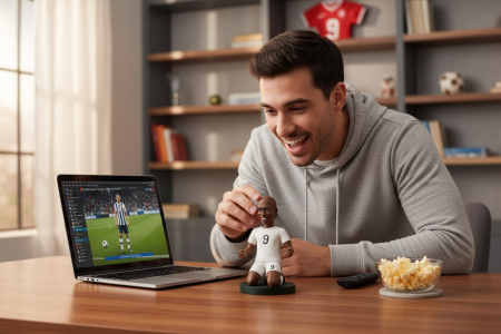 Figurina Ceramica Fotbalist – 13 cm, Model Colectie, Detalii Realiste [2]