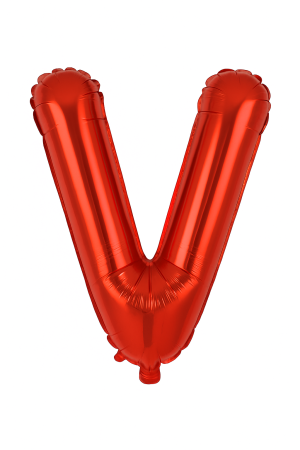 Accesorii pentru petrecere Engros - Balon folie litera V rosu, 35 cm, decor aniversar si petreceri, 1 buc