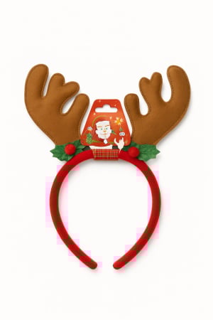 Decoratiuni si ornamente de Craciun Engros - Bentita Craciun cu coarne de ren pentru petreceri festive