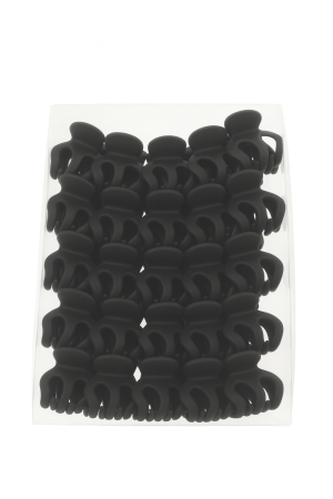 Set 50 Clamute Par Mini Matte Negre – Accesorii Rezistente pentru Coafuri [1]