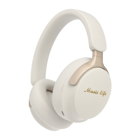 Casti Engros - Casti Wireless AKZ 22 Over-Ear MusicLife, HD Stereo, Super Bass, Nude (