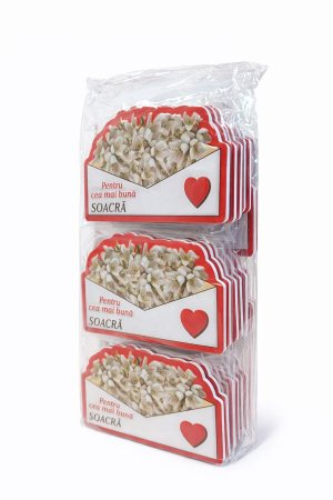 Magnet martisor cu mesaj Pentru cea mai buna soacra, cadou simbolic de primavara, 10x6cm [2]