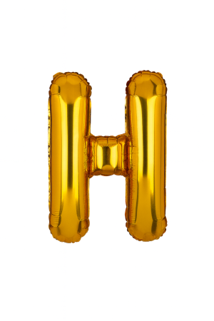 Articole pentru Casa Engros - Balon folie litera H auriu 25 cm, decor petreceri si aniversari, 1 buc