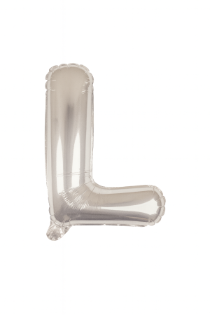 Accesorii pentru petrecere Engros - Balon folie litera L argintiu, 35 cm, decor aniversari si petreceri, 1 buc