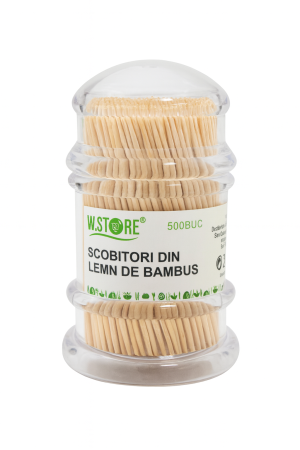 Scobitori din Lemn de Bambus W.Store, 500 buc, Rezistente si Naturale [1]