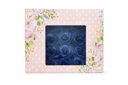 Set 30 trandafiri artificiali cu sclipici albastru royal, decor floral elegant [1]