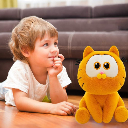 Pisica Plus Portocalie 35 cm – Jucarie Pufoasa Kawaii, Cadou Adorabil pentru Copii [2]