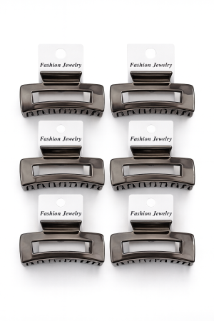 Accesorii pentru par Engros - Set 12 Cleme Par 11cm Gunmetal – Accesorii Metalizate Rezistente pentru Coafuri