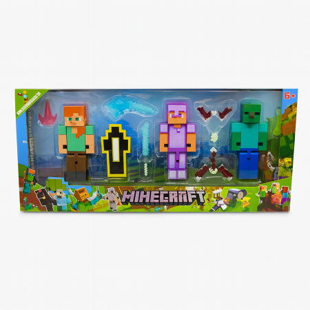 Set figurine Mineaft cu accesorii – 42x17 cm – Aventură completă pentru fanii universului pixelat [1]