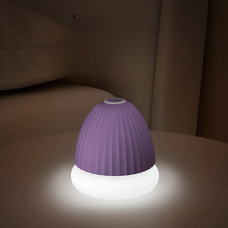 Aparat de Scame 2 in 1, , Curatare Haine si Lampa de Veghe, 3 Trepte, Incarcare Tip C, 4 W, 9 x 10 cm, Mov [3]