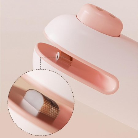 Aparat de Sigilat Ambalaje, , Incarcare USB Tip C, 400 mAh, 10.2 x 3.7 x 4.3 cm, Model Porc, Roz [2]