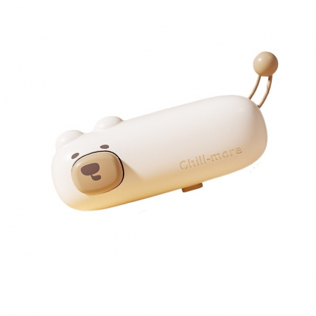 Aparat de Sigilat Ambalaje, , Incarcare USB Tip C, 400 mAh, 10.2 x 3.7 x 4.3 cm, Model Ursulet, Maro [8]