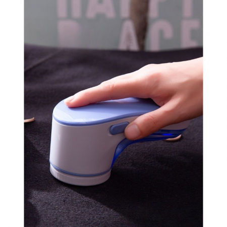 Aparat Pentru Curatat Scame, Par Si Praf, , Pentru Diferite Tipuri De Material, Cu Lame Din Otel Inoxidabil, Incarcare Prin USB Type-C, Cu Perie De Curatare si Cablu USB Incluse, Albastru, 15 x 7 cm [4]