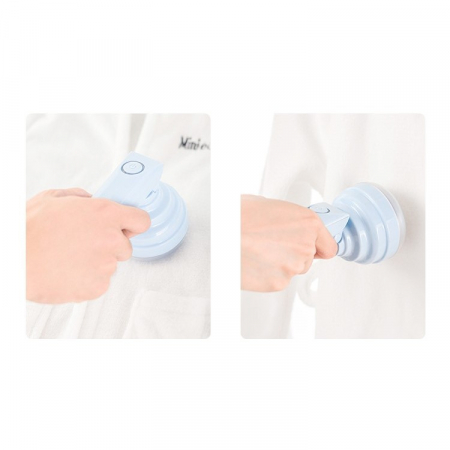 Aparat Pentru Curatat Scame, Par Si Praf, , Trimmer pentru Diferite Tipuri De Material, Cu Lame Din Otel Inoxidabil, Maner Flexibil, Incarcare Prin USB, 13x8 cm, Albastru [2]