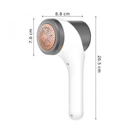Aparat Scame si Par Haine, , Electric, USB inclus, Periuta Curatare, pentru Diferite Tesaturi, 3 Trepte, 20.5 x 8.8 x 7 cm, Alb [3]