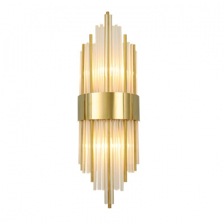 Corpuri si surse de Iluminat Engros - Aplica de Perete, , pentru Interior, din Otel Inoxidabil si Sticla, 40 x 16 cm, LED, Auriu