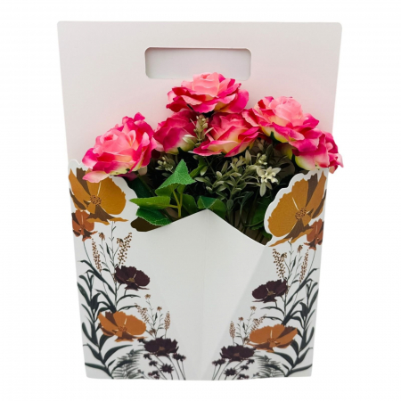 Aranjament deosebit cu Buchet de Trandafiri si boboci, diverse culori, 34×23cm,   [4]