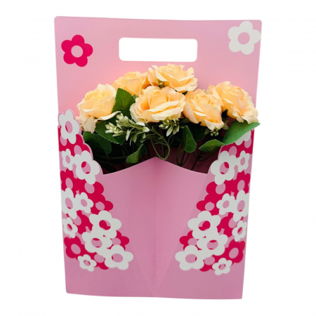 Aranjament deosebit cu Buchet de Trandafiri si boboci, diverse culori, 34×23cm,   [10]