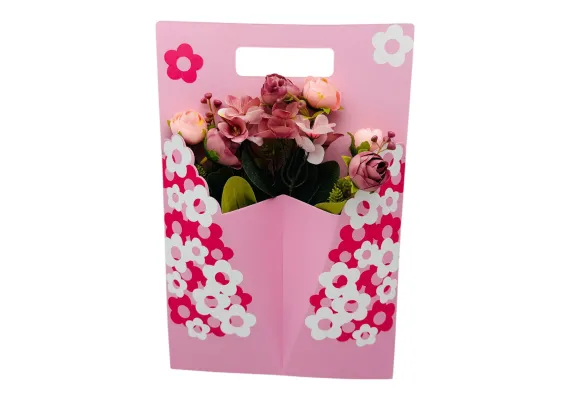 Bacanie Engros - Aranjament floral deosebit cu Buchet de Bujori artificiali si bulbi, diverse culori, 34×23cm,  