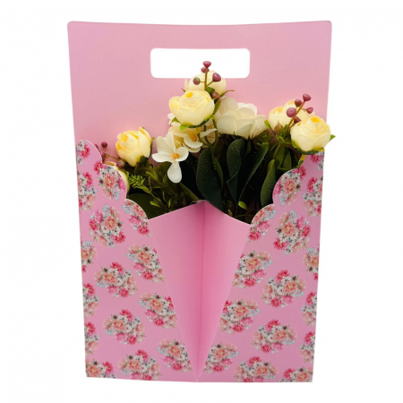 Aranjament floral deosebit cu Buchet de Bujori artificiali si bulbi, diverse culori, 34×23cm,   [3]