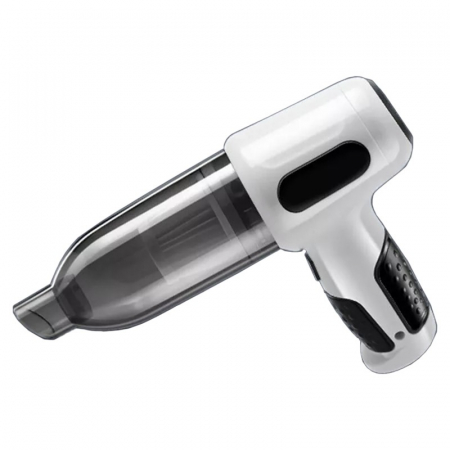 Electronice, Auto & Telefoane Engros - Aspirator Auto Tip Pistol, , Aspirator cu Aspirare si Suflare, pentru Casa Masina, Multifunctional fara Fir, incarcare 4000mAh, Alb