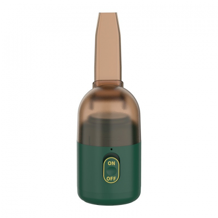 Electronice, Auto & Telefoane Engros - Aspirator Portabil pentru Automobil, , Aspirator mic fara Fir, pentru Casa si Masina, incarcare USB, 2 in 1, 16.3x6 cm, Verde