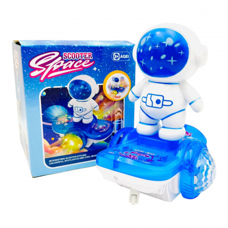 Astronaut pe skateboard, cu sunete si lumini, Scooter Space, 16×14.5×13.5cm, +3ani,   [3]