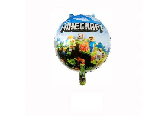 Articole pentru Casa Engros - Balon folie metalizata 44.5x50cm cu figurine animate si bat pentru sustinere – decor petrecere copii si aniversari vesele, 