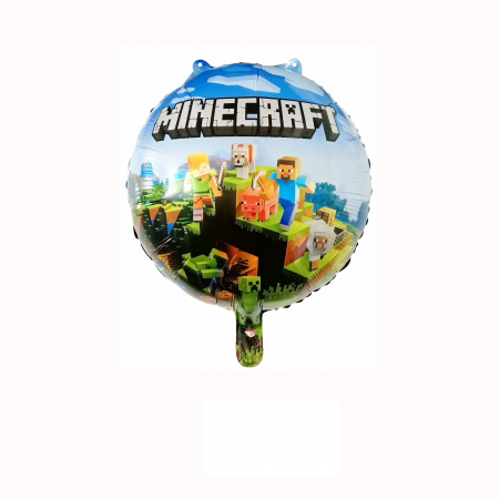 Balon folie metalizata 44.5x50cm cu figurine animate si bat pentru sustinere – decor petrecere copii si aniversari vesele,  [1]
