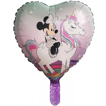 Balon folie metalizata 50x45cm in forma de soricica dragalasa – decor petrecere copii, aniversare fetite,   [1]