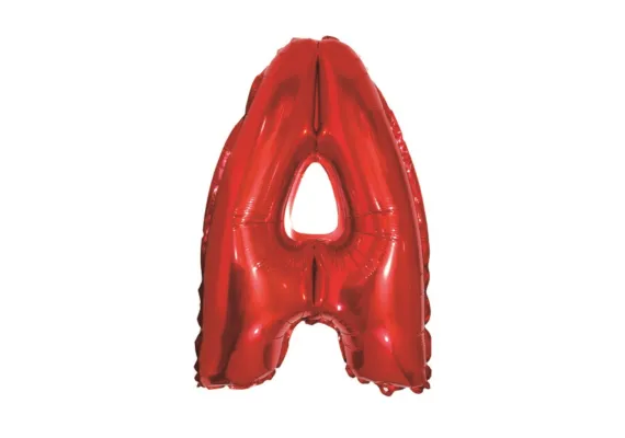 Articole pentru Casa Engros - Balon Litera A din Folie Metalizata Rosu 35 cm – Decor Alfabetic pentru Evenimente 