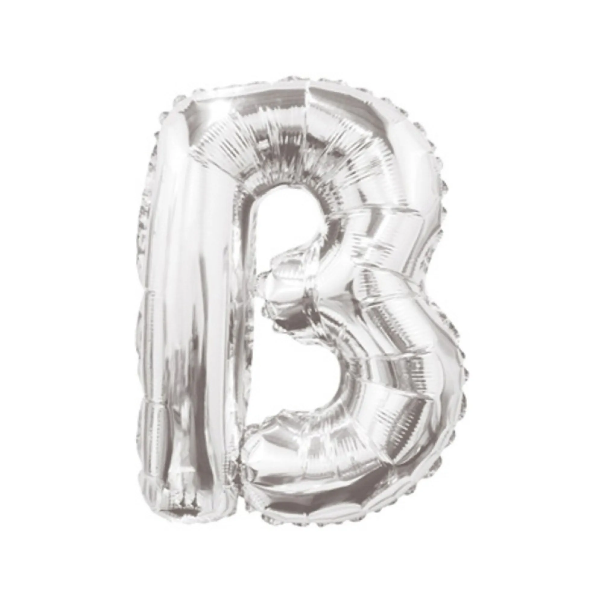 Balon Litera B din Folie Metalizata Argintiu 35 cm – Decor Stralucitor pentru Petreceri si Evenimente  [1]