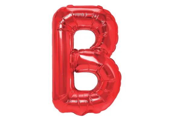 Articole pentru Casa Engros - Balon Litera B din Folie Metalizata Rosu 35 cm – Decor Alfabetic pentru Evenimente 