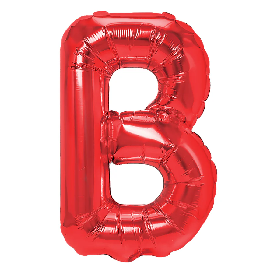 Balon Litera B din Folie Metalizata Rosu 35 cm – Decor Alfabetic pentru Evenimente  [1]