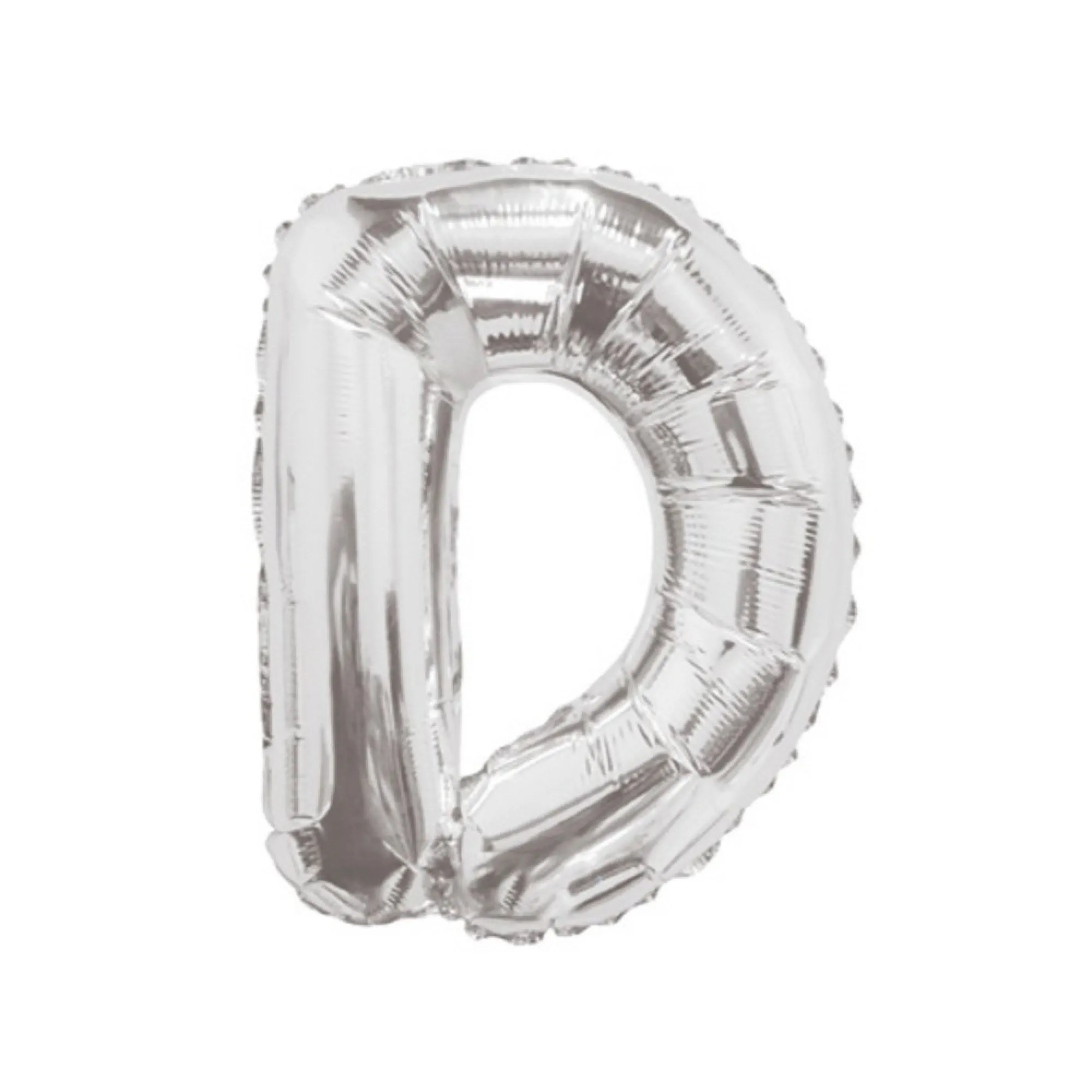 Balon Litera D din Folie Metalizata Argintiu 35 cm – Decor Creativ pentru Petreceri si Evenimente  [1]