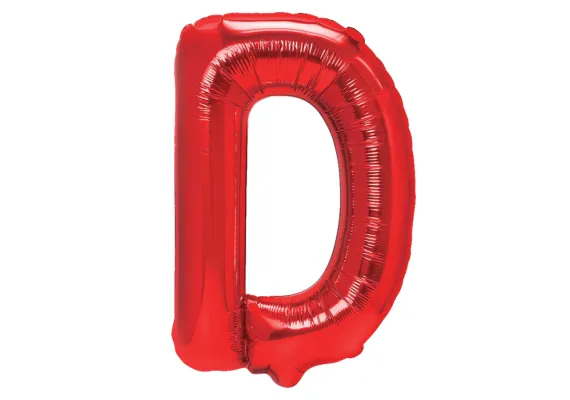 Articole pentru Casa Engros - Balon Litera D din Folie Metalizata Rosu 35 cm – Decor Alfabetic pentru Evenimente 