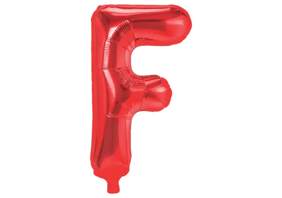 Articole pentru Casa Engros - Balon Litera F din Folie Metalizata Rosu 35 cm – Decor Alfabetic pentru Evenimente 
