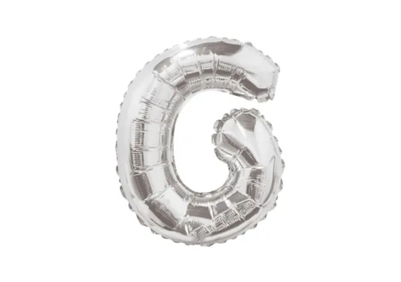 Articole pentru Casa Engros - Balon Litera G din Folie Metalizata Argintiu 35 cm – Decor Creativ si Stralucitor pentru Evenimente 