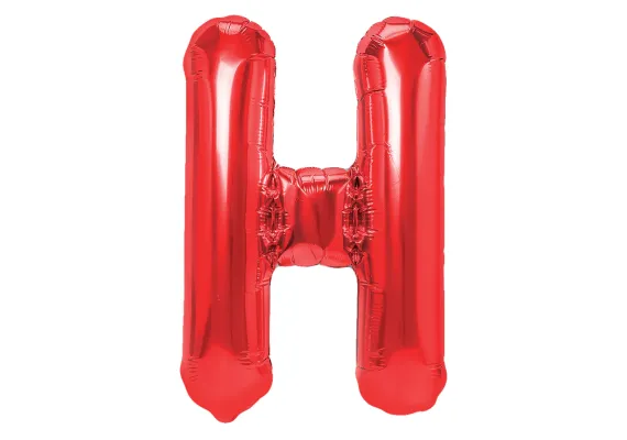 Articole pentru Casa Engros - Balon Litera H din Folie Metalizata Rosu 35 cm – Decor Alfabetic pentru Evenimente 