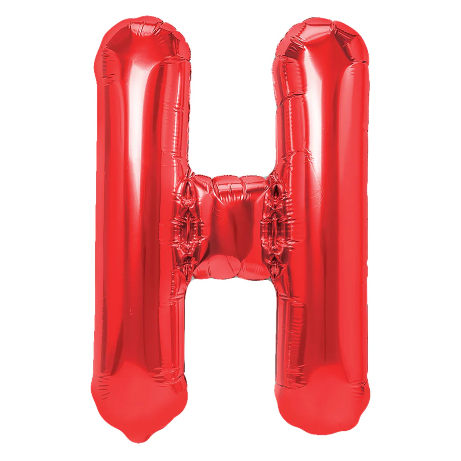Balon Litera H din Folie Metalizata Rosu 35 cm – Decor Alfabetic pentru Evenimente  [1]