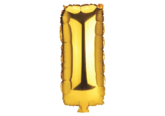Articole pentru Casa Engros - Balon Litera I din Folie Metalizata Auriu 35 cm – Decor Elegant pentru Petreceri si Evenimente 