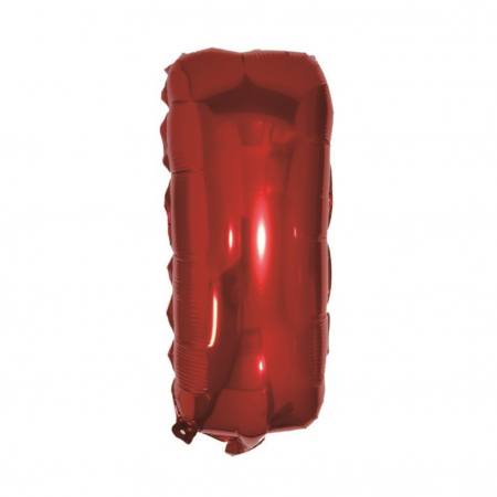 Balon Litera I din Folie Metalizata Rosu 35 cm – Decor Alfabetic pentru Evenimente  [1]